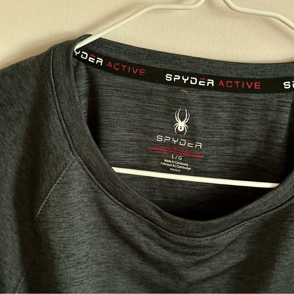 🩶 Spyder Active Charcoal Grey Long Sleeve Top - Women’s Size L 🩶 - Picture 3 of 5